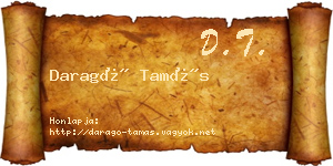 Daragó Tamás névjegykártya